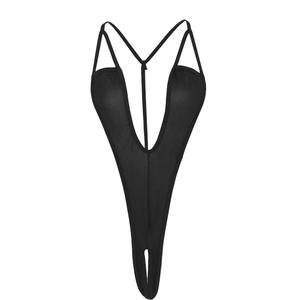 Traje de Baño de Una Pieza para Mujer, Diseño de Cintura Alta, Chifón, Espalda Descubierta, Atractivo y Favorecedor, para Playa, Verano - Product Image 3