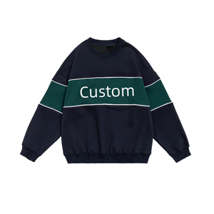 Custom Logo <b>Men</b> Contrast Color Block <b>Pullover</b> Long Sleeve Splicing Rugby Wear Hoodies&Sweatshirt - Product Image 1