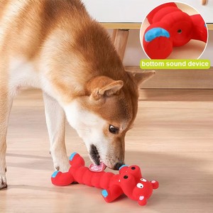 狗咀嚼玩具 猴子河马形状橡胶宠物吱吱玩具 适合小型、中型、大型犬 抗咬磨牙 狗狗发声玩具 - Product Image 4