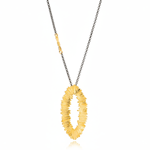 Colgante Vintage de plata chapada en oro de 22K, diseño hueco geométrico, venta al por mayor, joyería de plata de ley 925 hecha a mano turca - Product Image 2
