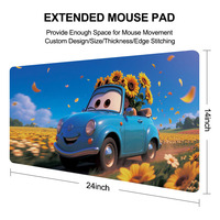 Tapis de souris holographique personnalisé, grand format premium, réfléchissant, pour jeux, avec base en caoutchouc antidérapante et bords cousus