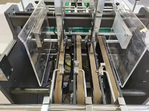 Full Automatic Servo System Paper Lunch Box Kraft Cardboard Making Machine Hamburger Box Making Machine Carton Erecting Machine
