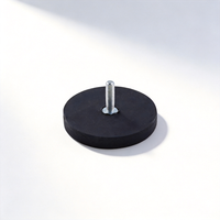 Support magnétique pour éclairage de voiture, base magnétique avec filetage 43 66 88 M6 M8, aimant recouvert de caoutchouc, fixation à ventouse souple, aimants de fixation