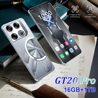 Versión Global 2025 GT20 Pro 5G Smartphone, Pantalla Completa HD de 7.3 Pulgadas, Android 14, Doble SIM, 16GB+1TB, Móvil de Alta Calidad, 108MP