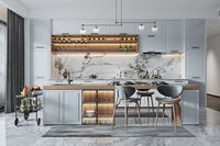 Meilleur meuble moderne design îlot laqué armoire en bois massif îlot de cuisine en bois