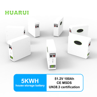 Vente en gros d'usine HUARUI AF5KL Système de stockage d'énergie LiFePO4 empilable 51,2 V pour une utilisation solaire hors réseau à domicile