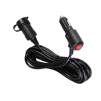 Convertisseur de prise allume-cigare vers rallonge de prise ca câble 3M avec compteur de tension pour la charge de voiture compatible 12V 24V