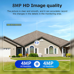 Cámara de Seguridad CCTV de Doble Lente con Wifi, 8MP, Inalámbrica, con Panel Solar, PTZ, Visión Nocturna, Batería Solar - Product Image 4