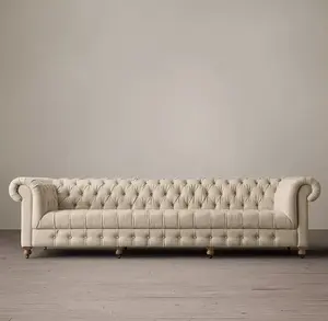 Muebles para el hogar comercial sofá Seccional de estilo europeo moderno conjunto de sofá de terciopelo en forma de L para sala de estar