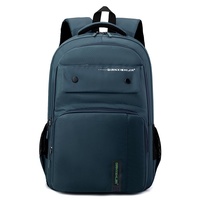 Sac à dos de voyage unisexe en jean avec bretelles à coussin d'air, couleur unie, doublure en polyester, grande capacité, sacoche pour ordinateur portable pour affaires et loisirs 37