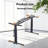 Bureau électrique à double moteur, réglable en hauteur sur 3 niveaux, pour ordinateur, avec fonction mémoire, pour position assise ou debout