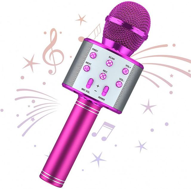 Kids Toys Wireless Microphone Children Portable Karaoke Mic for Party Birthday Gifts