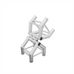 Estructura de Techo Portátil de Aleación de Aluminio Plateada Triangular para Iluminación de Escenarios, Equipo de Exhibición Móvil para Ferias y Eventos de Conciertos - Product Image 1