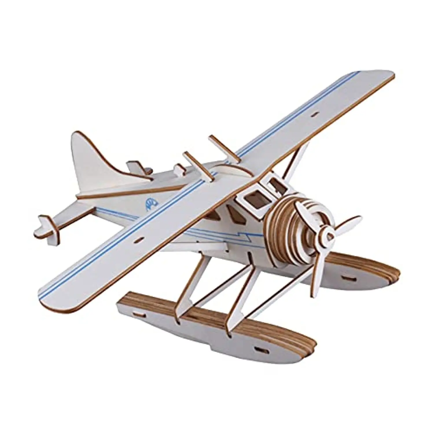 Custom Educational DIY Aircraft Wooden 3d Puzzle Model Balsa Wood Kits, Handicraft Toy Plane For Kids