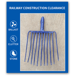 Fourche en acier soudé Xl-blue 11 dents cryptage tête <span class=keywords><strong>de</strong></span> fourche en acier multi-brins <span class=keywords><strong>outil</strong></span> d'entretien <span class=keywords><strong>de</strong></span> construction <span class=keywords><strong>de</strong></span> <span class=keywords><strong>pierre</strong></span> <span class=keywords><strong>de</strong></span> scories ferroviaires - Product Image 2