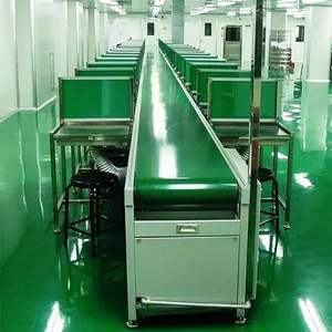Produk Elektronik Dua Sisi Jalur Perakitan Sabuk PVC Telepon Seluler Aksesori Konveyor Peralatan Kustom
