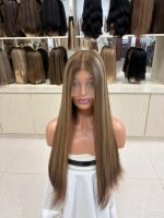 Vente directe usine : Cheveux humains vierges chinois pour perruques Lace Front, base transparente, longueur variée, bonnets petits et grands, densité 150%