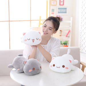 Vente en gros jouet en peluche chat animal en peluche bébé cadeau personnalisé blanc personnalisé tissu doux chat en peluche animal en peluche mignon - Product Image 3