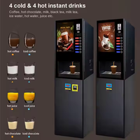 Distributeur automatique de café commercial électrique entièrement automatique à monnayeur avec distribution automatique de gobelets