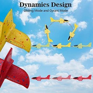 Uçak Launcher oyuncaklar 2 uçuş modu mancınık uçak oyuncak çocuklar için atma köpük uçak Launcher ile ateşli silah oyuncaklar - Product Image 4