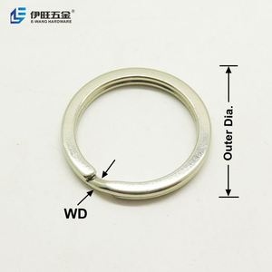 Yiwang พวงกุญแจโลหะเงิน25มม. แบบ DIY วงแหวนผ่าแบนสำหรับพวงกุญแจ - Product Image 3