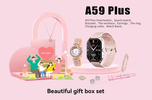 2024 nuevo regalo para mujeres relojes de cuarzo A59 Plus Suit reloj inteligente 8 en 1 PANTALLA TÁCTIL Fitness Tracker señoras reloj inteligente - Product Image 3