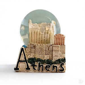 Boule à neige artisanale en résine, Acropole de Athènes, avec inscription « Athènes », pour souvenirs touristiques <span class=keywords><strong>et</strong></span> décoration intérieure - Product Image 3