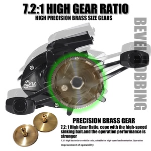 Moulinet de Pêche <span class=keywords><strong>Baitcasting</strong></span> Électronique à Affichage Numérique Solaire pour une Vitesse Variable de Précision, Anti-Corrosion, Pêche en Eau Salée et Douce - Product Image 3