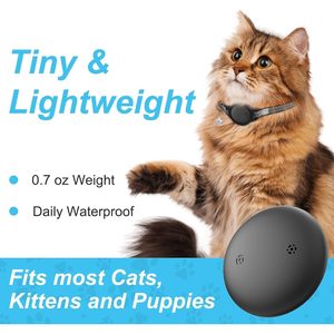 Traceur GPS Vebiso pour chats, mini localisateur intelligent pour animaux de compagnie avec contrôle par application, collier en nylon noir inclus, clochette, compatible iOS - Product Image 6