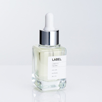 30ml bouteille en verre carré fond de teint solution liquide compte-gouttes d'huile essentielle fond épais bouteille d'essence