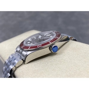 Reloj Mecánico de Buceo Digital a Prueba de Agua de Súper Calidad, Caja de Cerámica de 39 mm, Correa de Acero Inoxidable, Jubilee Rojo - Product Image 5