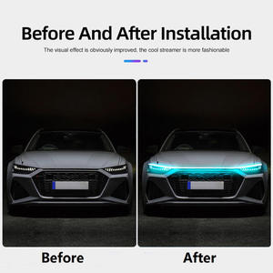 Bande lumineuse LED 12V pour capot de voiture, lumière ambiante flexible, lampe décorative universelle pour voiture, lumière de jour pour voiture - Product Image 3