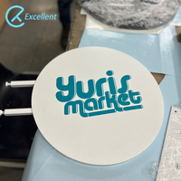 Vente en gros de boîte à lumière blister LED personnalisée pour entreprise, enseigne de marque, enseigne à lame, boîte à lumière publicitaire double face