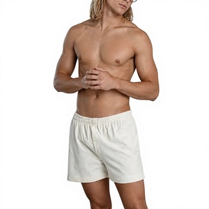 Wholesale Direct Factory Custom Logo 100% Cotton <b>Men's</b> <b>Boxer</b> <b>Shorts</b> Soft Stretch Knit Breathable Mid-Rise Plain Dyed Underwear - Product Image 2