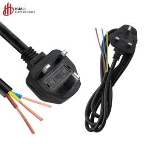 <span class=keywords><strong>Cable</strong></span> de Conexión con Enchufe Británico Grande, <span class=keywords><strong>Cable</strong></span> de Alimentación de Tres Núcleos Estándar Británico, 3 x 0.75 Metros Cuadrados, Corriente Nominal de 10A, 300V - Product Image 1
