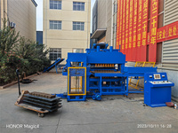 Machine automatique hydraulique HONGBAOYUAN pour la fabrication de blocs de terre cuite emboîtables - Polyvalente, haute efficacité, équipée d'une pompe moteur facile à utiliser