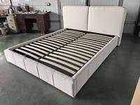 Cadre de lit en tissu bouclé pour projet hôtelier, vente en gros, usine OEM