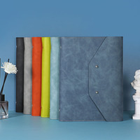 Carnet A5 Professionnel à Feuillets Mobiles avec Reliure Détachable, Couverture de Reliure à Boucle, Bloc-Notes de Réunion, Logo Personnalisé, Pliant en Trois, Cadeau de Bureau Créatif