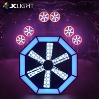 Lumière de scène rotative à grande puissance 200w Dj Bar RGB Wash+Flash Matrix, grand ventilateur rotatif, lumière de fond de scène DMX Dj Disco Club