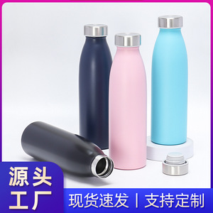 Stainless Steel Insulated Water <b>Bottle</b> Double Wall Vacuum Travel <b>Thermos</b> Large Capacity Portable Sports <b>Bottle</b> Ocean Blue - Product Image 5