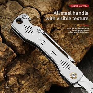 سكين صغيرة قابلة للطي من الفولاذ المقاوم للصدأ سكين صغيرة حادة سكين سريعة قابلة للطي - Product Image 4