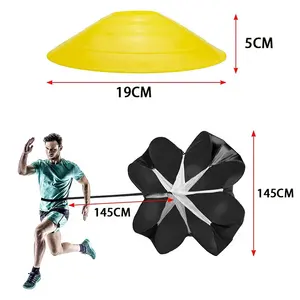 Set da allenatore di calcio personalizzato set di calcio kicker Agility scaletta drag paracadute calcio coni Mark disc