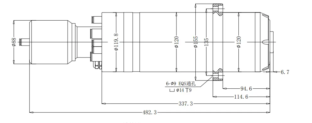 7.5KW 30000rpm BT30 tool holder atc spindle motor