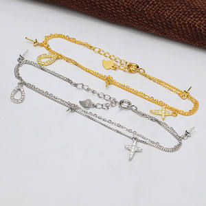 Bracelet exquis en argent S925 à 3 perles pour femmes, accessoires de bijoux en perles DIY, perle fantaisie Duo 531 - Product Image 3