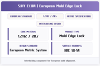 SJHY E1304 Composant de verrouillage métrique standard européen pour moule, assemblage d'alignement de moule par injection plastique, HRC 50-54