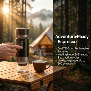 Cafetera Espresso Portátil de 20 Bares, Mini Cafetera con Batería Extraíble, Pantalla LED, Cafetera de Cápsulas para Viaje - Product Image 5