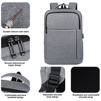 Sac à dos décontracté pour homme HAIBOWY, vente directe d'usine, multifonctionnel, avec port de charge USB, résistant à l'eau, en Oxford