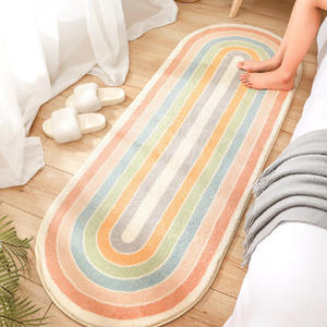 Tappeto da soggiorno con motivo a nuvola <span class=keywords><strong>arcobaleno</strong></span> Non antiscivolo tappeto decorativo morbido grazioso tappetino lavabile Color pastello per soggiorno - Product Image 6