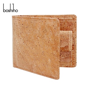 Boshiho Hot Sell Vegan Cork Customized Logo <b>RFID</b> Men <b>Wallet</b> for Men - Product Image 1