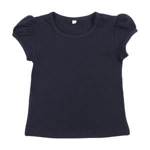 100%cotton <b>White</b> <b>Plain</b> Color Short Sleeve Ruffle <b>Shirt</b> Summer Tshirts Blank <b>t</b> <b>Shirts</b> <b>Kids</b> Girls Tops - Product Image 5